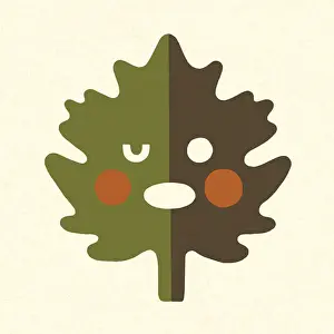 Ecology Prints: Face in Leaf