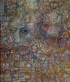 Allegory Prints: Faces, 1940. Artist: Filonov, Pavel Nikolayevich (1883-1941)