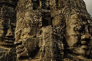 Images Dated 12th April 2014: Three faces of the bayon temple