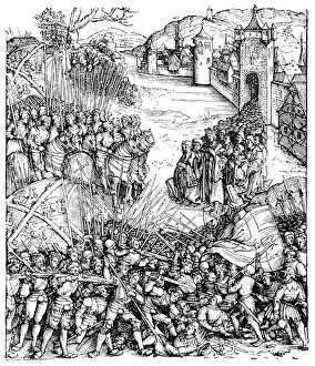 Facsimile of a troupe from Albrecht DAOErers gate of honor Maximilian I