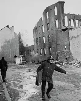 Huty30660 Prints: Factory in Ruins After a Five-Alarm Fire