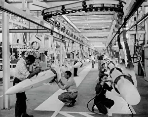 Assembling Prints: Factory Workers Assembling Guided Missiles