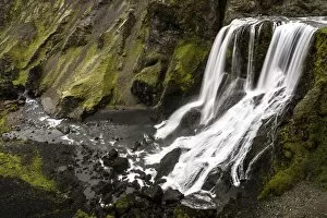 Images Dated 10th July 2013: Fagrifoss waterfall, river Geirlandsa, Lakagigar region, Vatnajokull National Park, highlands