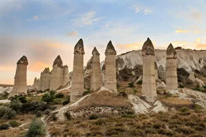 Images Dated 27th September 2015: Fairy Chimneys in Red Valley, Goreme National Park, Goreme, Cappadocia, Anatolia, Turkey