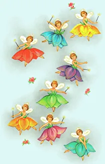 Pattern Artwork Illustrations Gallery: Fairy pattern
