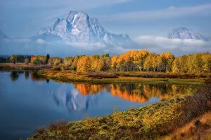 Images Dated 26th September 2012: Fall Colors at Oxbow Bend, Grand Teton NP, Wyoming