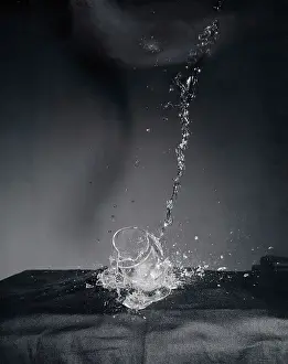 Photographic Study Prints: Fallen Glass with Water Breaking