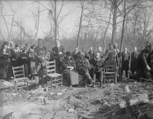 Mourner Prints: Family Attending a Funeral