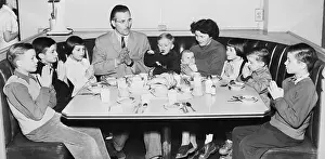 Family Dinner At Table