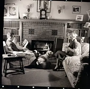 Family at Home in Living Room