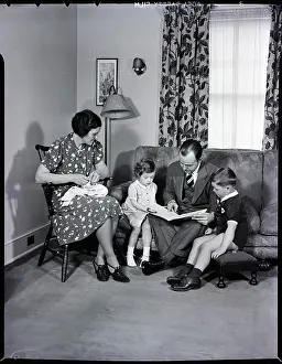 Sewing Prints: Family in Their Living Room