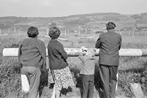 Observation Point Prints: Family Looking at East German Countryside