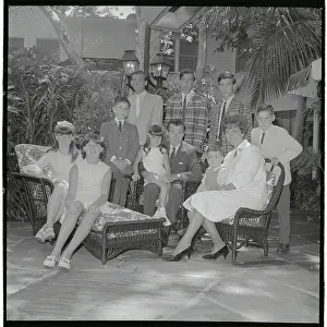 Family Portrait of Dennis Day, Wife, and Children