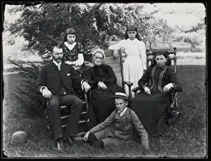 Family Portrait In Field 1900'S