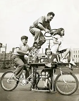 Family on Four Position Bicycle