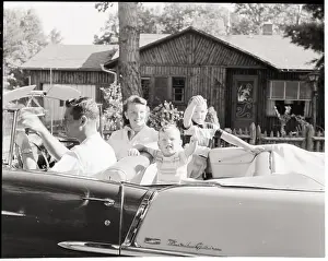 Parents Prints: Family Riding in Convertible