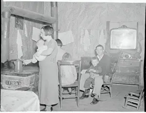 Family in Their One Room Home