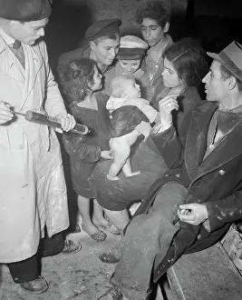 Public Health Prints: Family Sitting Around Infant of Adoration