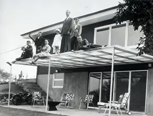 Rhode Island Prints: Family Standing on Patio Overhang