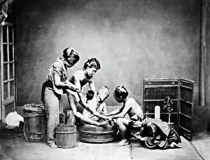 Washing Prints: Family Washing Corpse for Burial