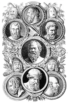 Greek Mythology Decor Prints Gallery: Famous Greek poets and philosophers