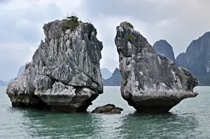 Shaped Prints: Famous rock formations, Halong Bay, Vietnam, South East Asia