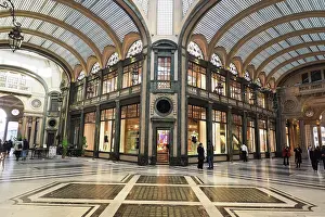 Art Deco Prints: Famous shopping arcade Gallery San Federico, Turin