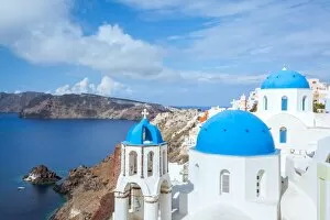 Dome Gallery: Famous town of Oia, Santorini, Greek islands