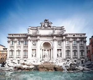 Town Square Collection: Famous Trevi fountain in Rome, Italy