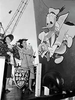 Lillian Disney Prints: Famous Wives at Ship Opening Ceremony