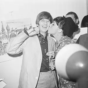 Fan Kisses Beatle Ringo Starr