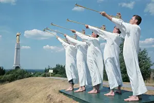 Mormonism Prints: Fanfare of Trumpets at Mormon Religious Event
