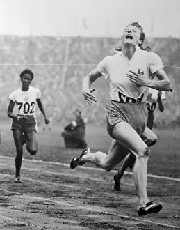 100 Meter Dash Prints: Fanny Blankers-Koen Winning 100-Meter Race