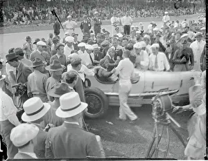 Indianapolis Prints: Fans Approaching Race Victors