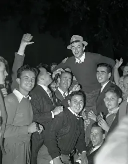 White Plains Prints: Fans Carrying Sam Snead After Victory