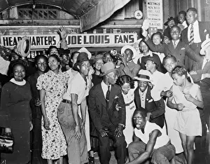Harlem Prints: Fans Celebrating Joe Louis Victory