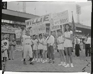Fans Celebrating Willie Mays