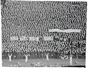 Fans Holding Banners at Naval Academy Game