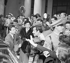 Fans Mobbing Ava Gardner and Police