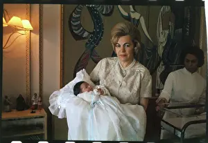 Farah Diba's Mother Holding Shah's New Daughter