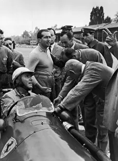 M Spo Moto Races Ita Monza Grand Prix Prints: Farina Prepares