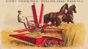 Partnership Prints: Farmer Driving Reaping Machine