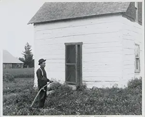 Minnesota Prints: Farmer Holding Scythe