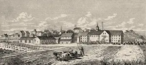 Endurance Prints: Farmer Working near Housing Development