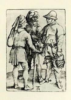 Images Dated 7th November 2013: Three farmers talking