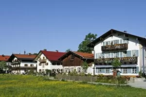 Farmhouses in Jachenau, Toelzer Land region, Isarwinkel region, Upper Bavaria, Bavaria, Germany, Europe, PublicGround