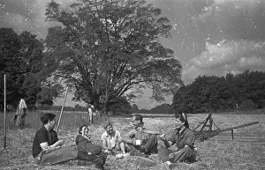 War And Conflict Prints: Farming Camp