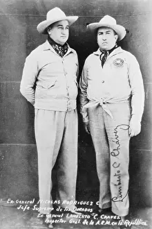 Fascism Prints: Fascist Generals Nicolas Rodriguez and Lamberto C. Chevez Posing Together