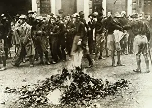 Nonconformity Prints: Fascists Burning Documents