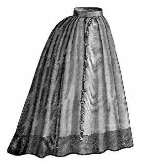 Images Dated 10th March 2015: Fashion clothes and hairstyle models from the 1800s